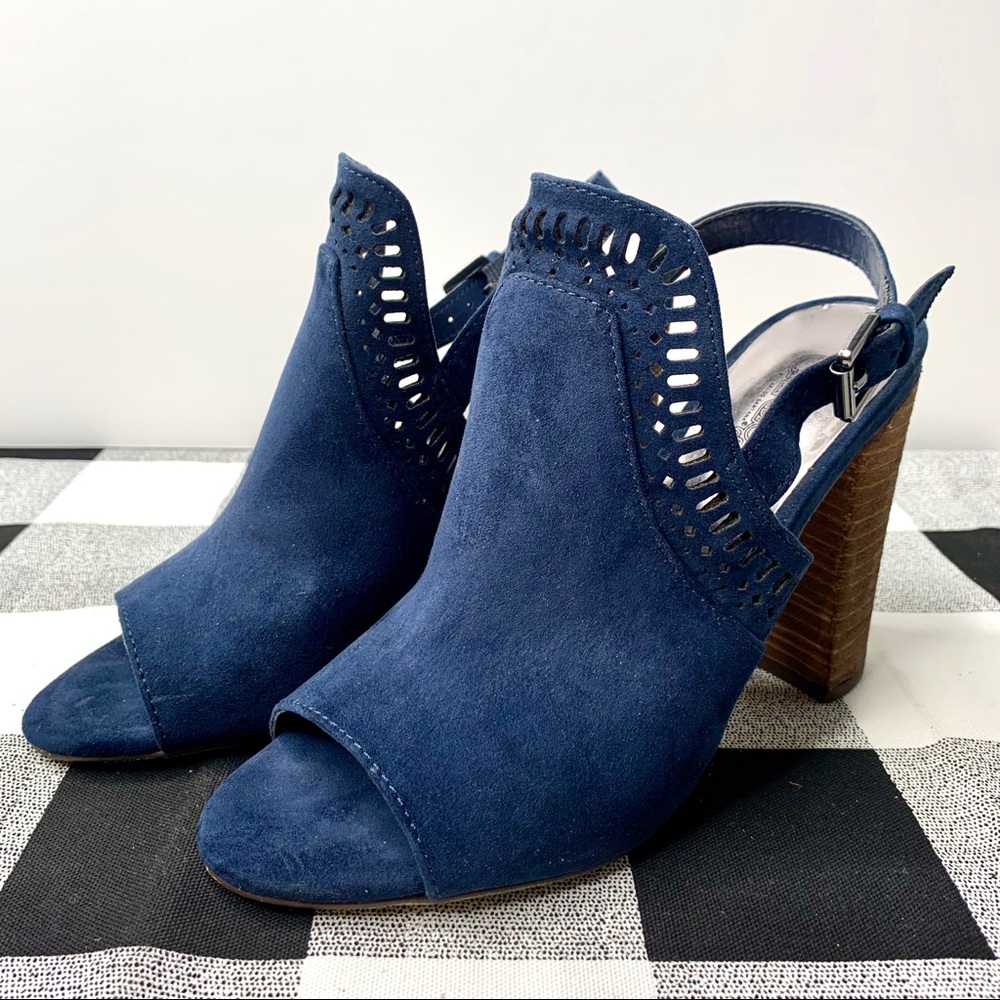 Carlos by Carlos Santana Lindey Navy Heeled Mules